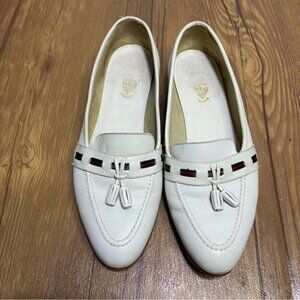 Gucci‎ White Loafer Flat Women Size 37.5